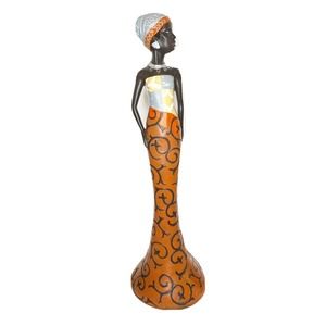 Eshi Global Woman Statue Sculpture Figure 32” Tall African American Ceramic